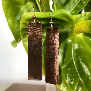 Alaskan Native Handmade Copper Dangling Earring